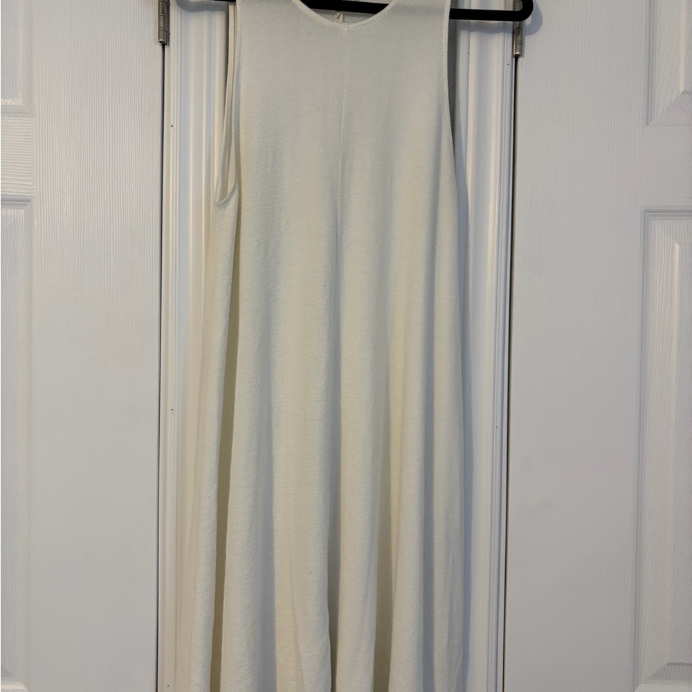 Wilfred Free Cream Sleeveless Midi Dress Size Medium
